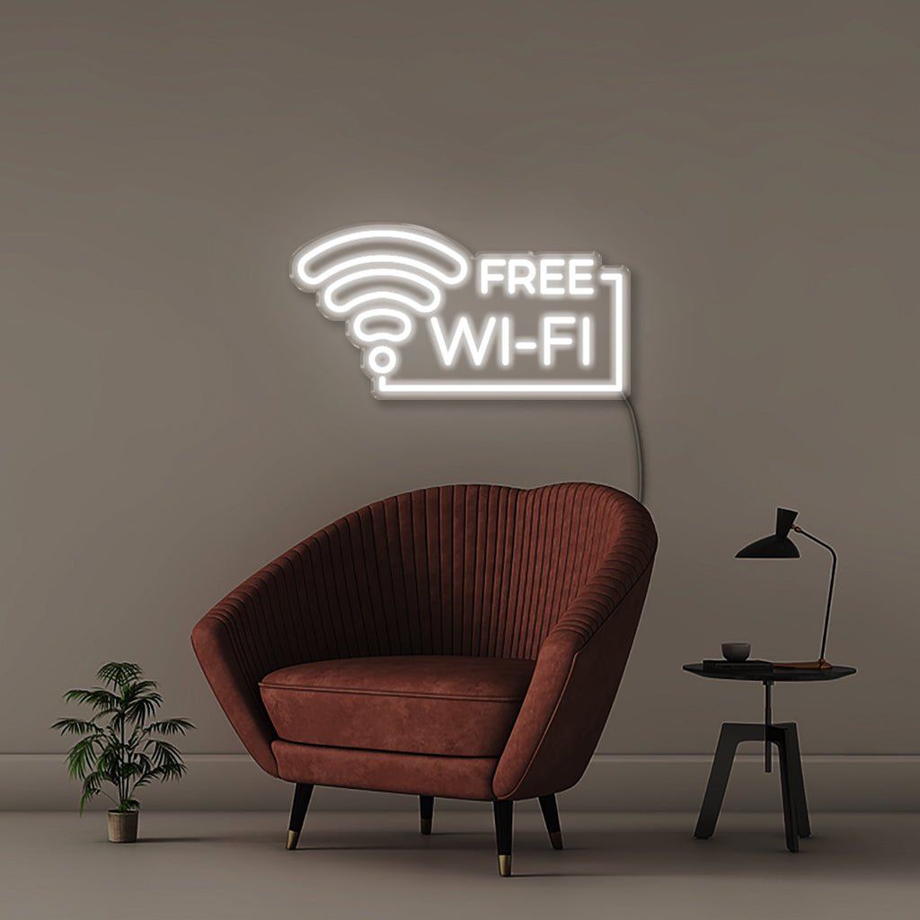 Free Wifi - Neonific - LED Neon Signs - 50 CM - White