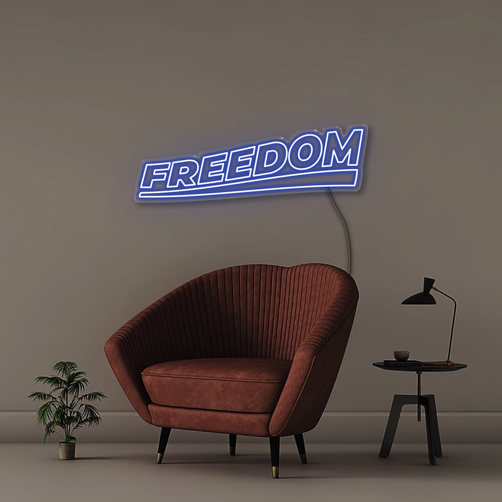 Freedom - Neonific - LED Neon Signs - 50 CM - Blue