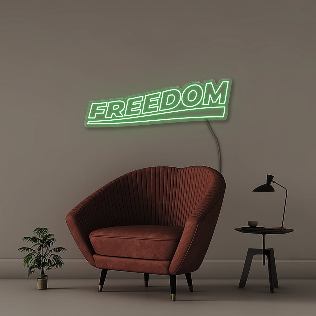 Freedom - Neonific - LED Neon Signs - 50 CM - Green