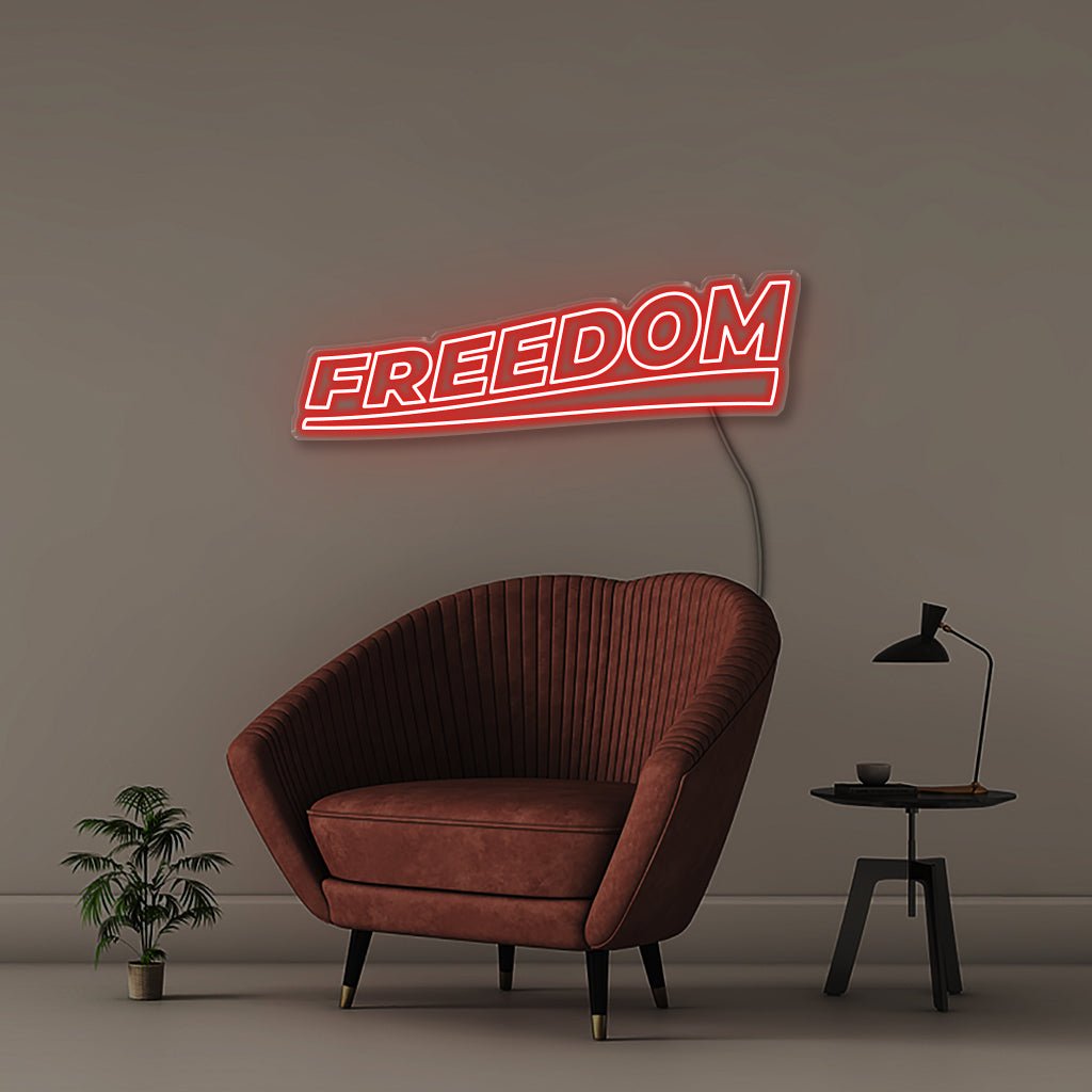 Freedom - Neonific - LED Neon Signs - 50 CM - Red