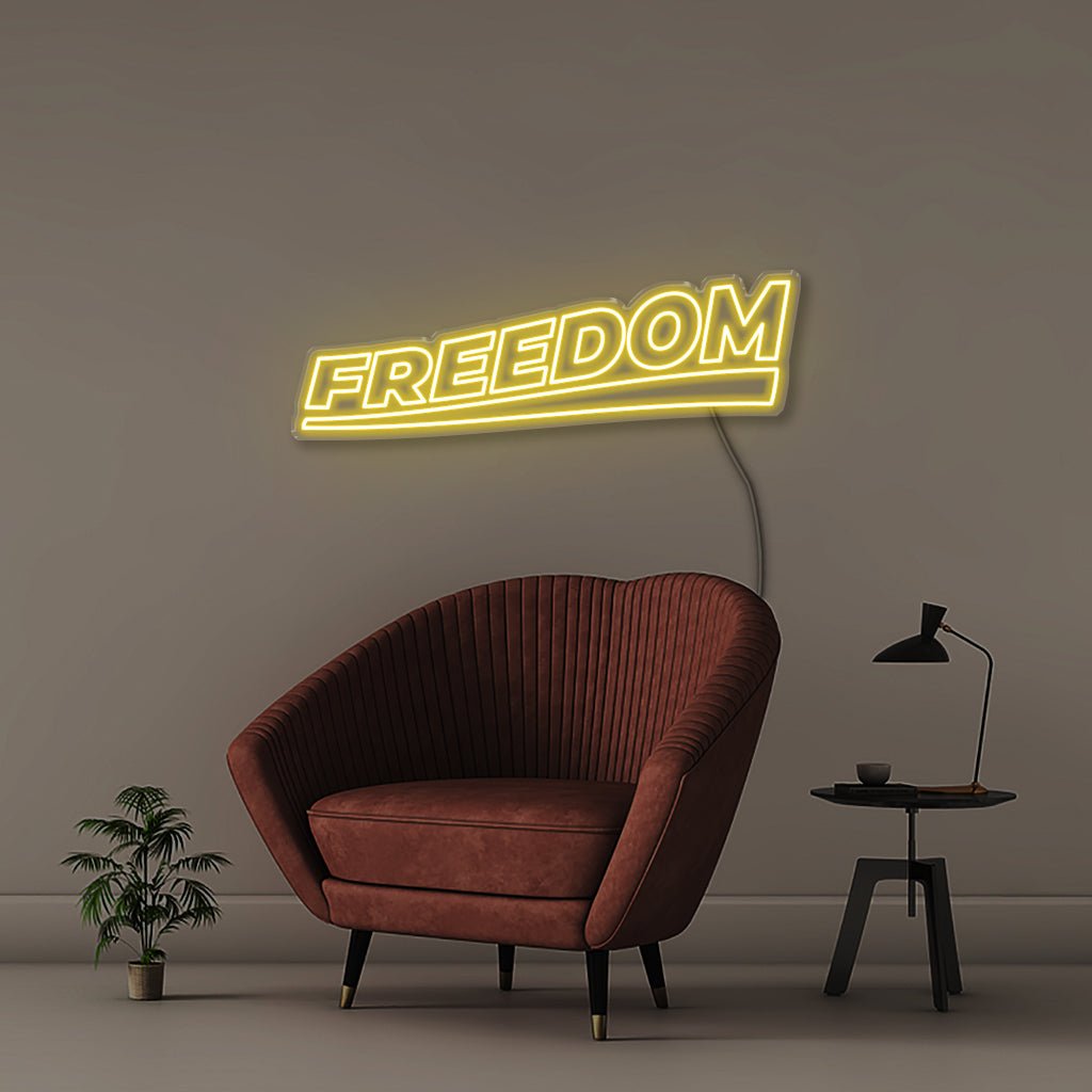Freedom - Neonific - LED Neon Signs - 50 CM - Yellow