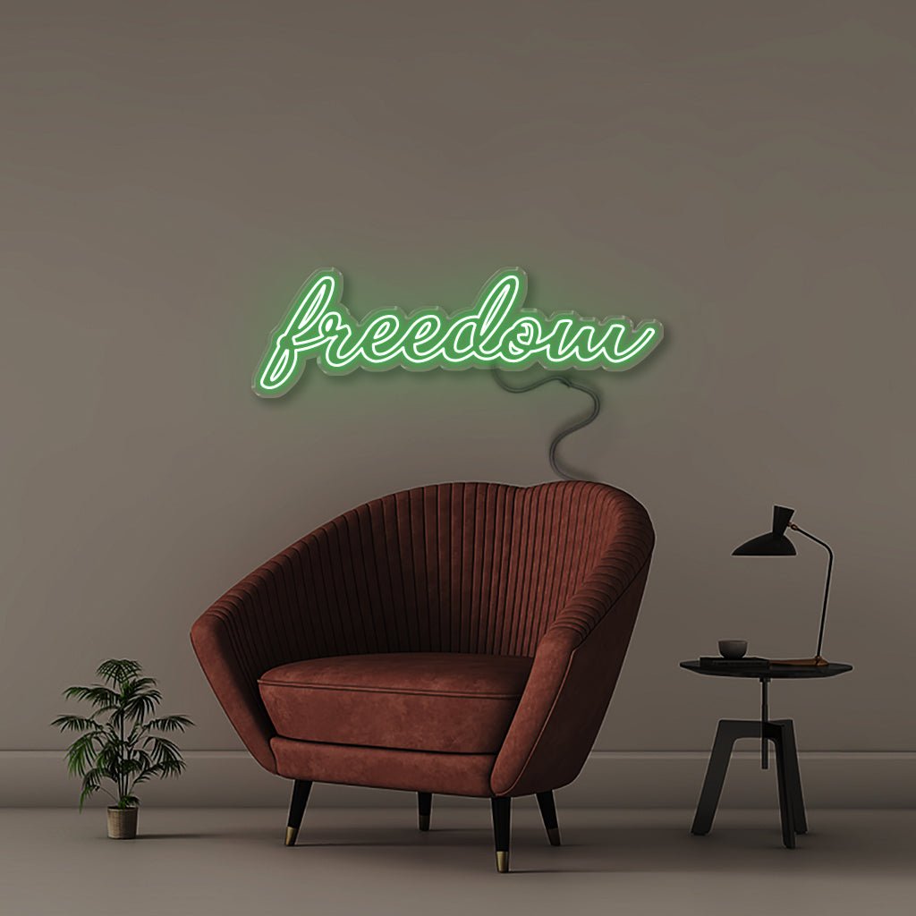 Freedom - Neonific - LED Neon Signs - 75 CM - Green