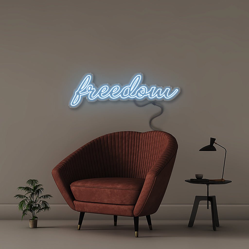 Freedom - Neonific - LED Neon Signs - 75 CM - Light Blue