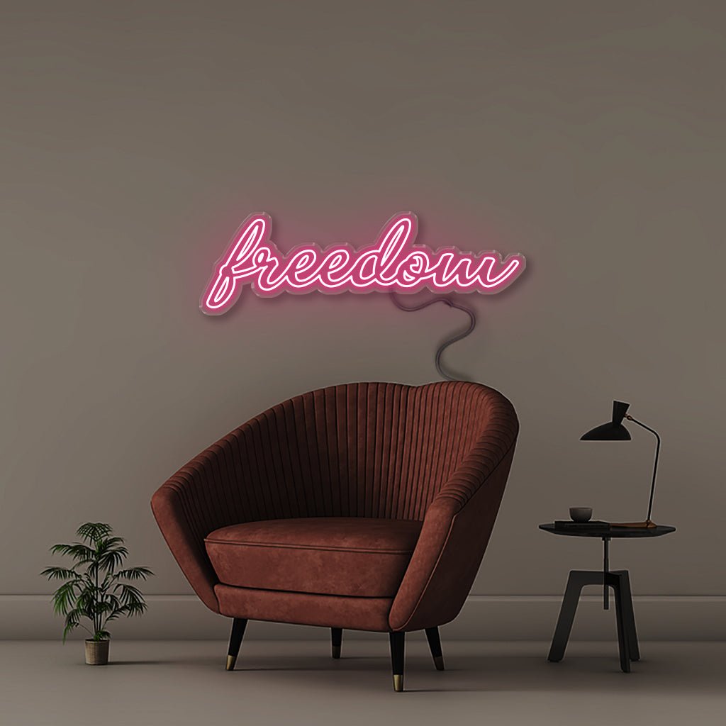 Freedom - Neonific - LED Neon Signs - 75 CM - Pink