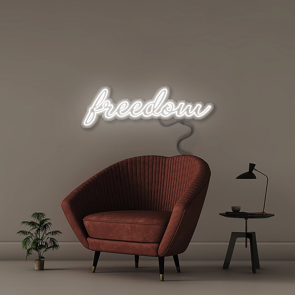 Freedom - Neonific - LED Neon Signs - 75 CM - White