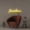 Freedom - Neonific - LED Neon Signs - 75 CM - Yellow
