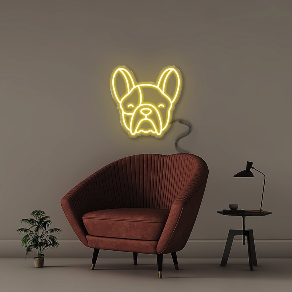 French Bulldog - Neonific - LED Neon Signs - 50 CM - Yellow