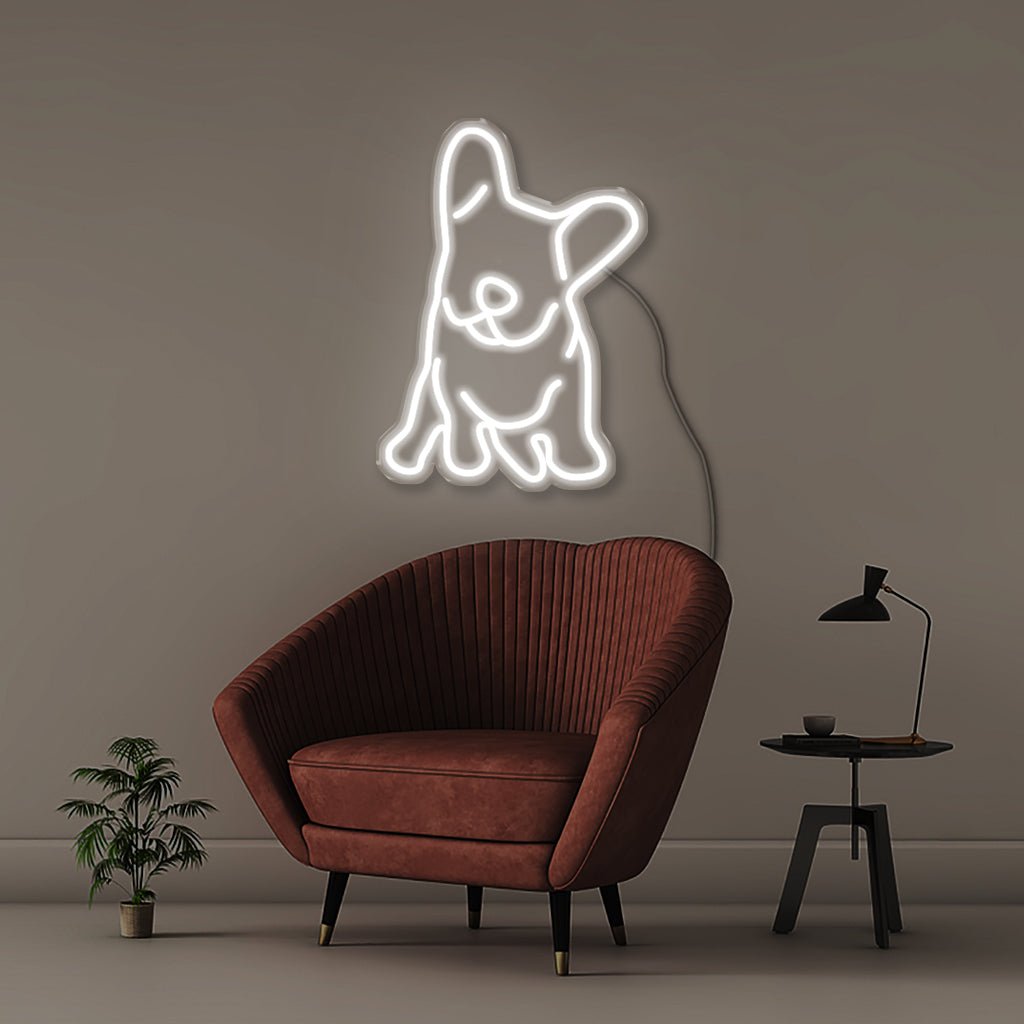 French Bully - Neonific - LED Neon Signs - 75 CM - White