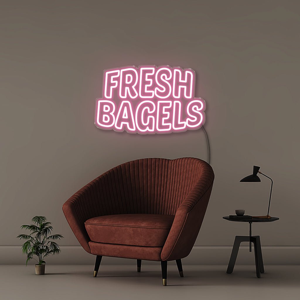Fresh Bagels - Neonific - LED Neon Signs - 50 CM - Light Pink