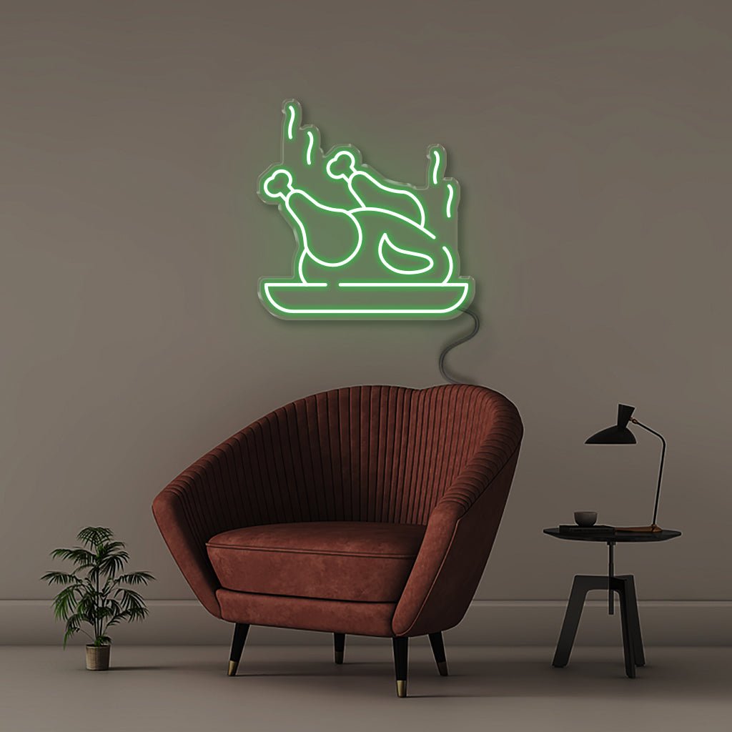 Fried Chicken - Neonific - LED Neon Signs - 50 CM - Green