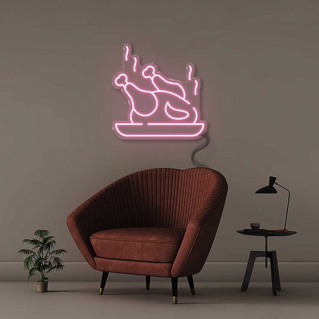 Fried Chicken - Neonific - LED Neon Signs - 50 CM - Light Pink