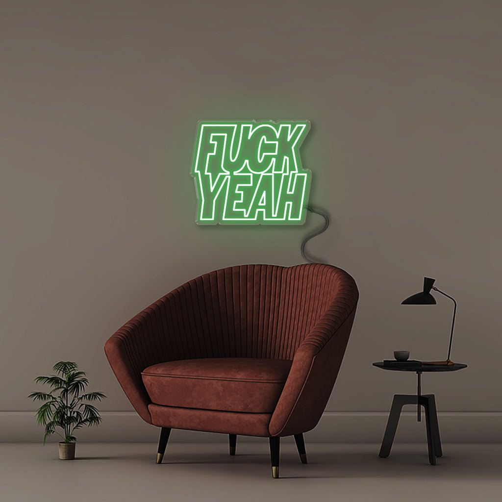 Fuck Yeah - Neonific - LED Neon Signs - 50 CM - Green