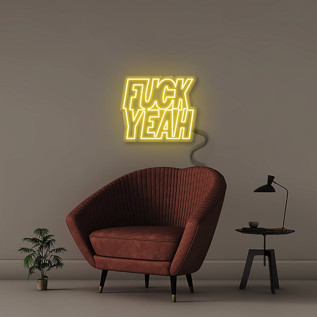 Fuck Yeah - Neonific - LED Neon Signs - 50 CM - Yellow