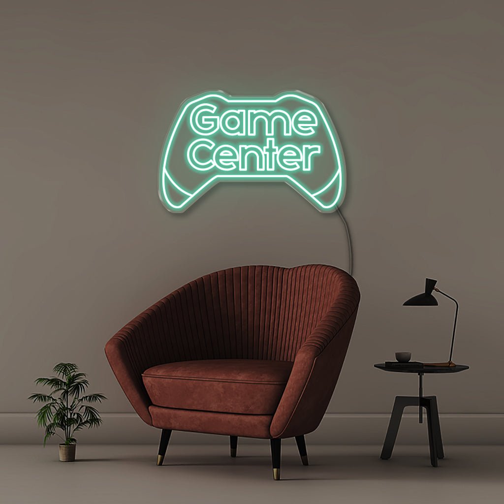 Game Center - Neonific - LED Neon Signs - 75 CM - Sea Foam
