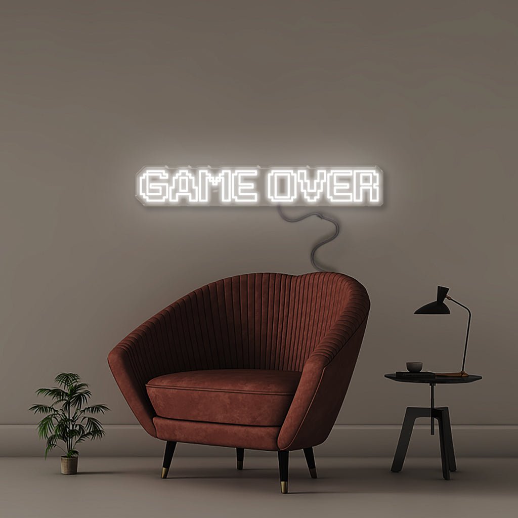 Game Over - Neonific - LED Neon Signs - 150 CM - White