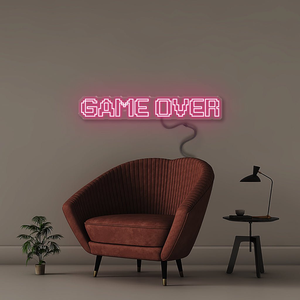 Game Over - Neonific - LED Neon Signs - 50 CM - Blue