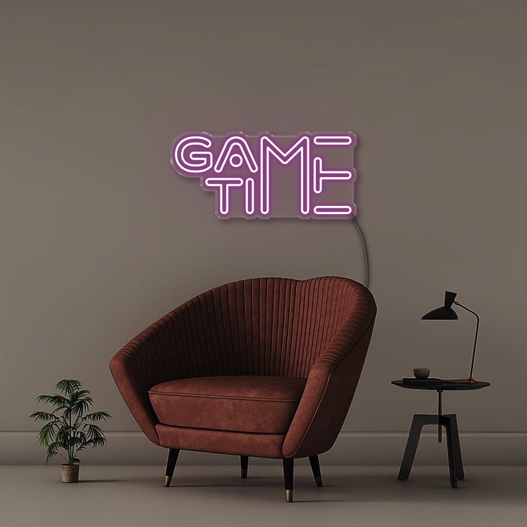 Game Time - Neonific - LED Neon Signs - 50 CM - Purple