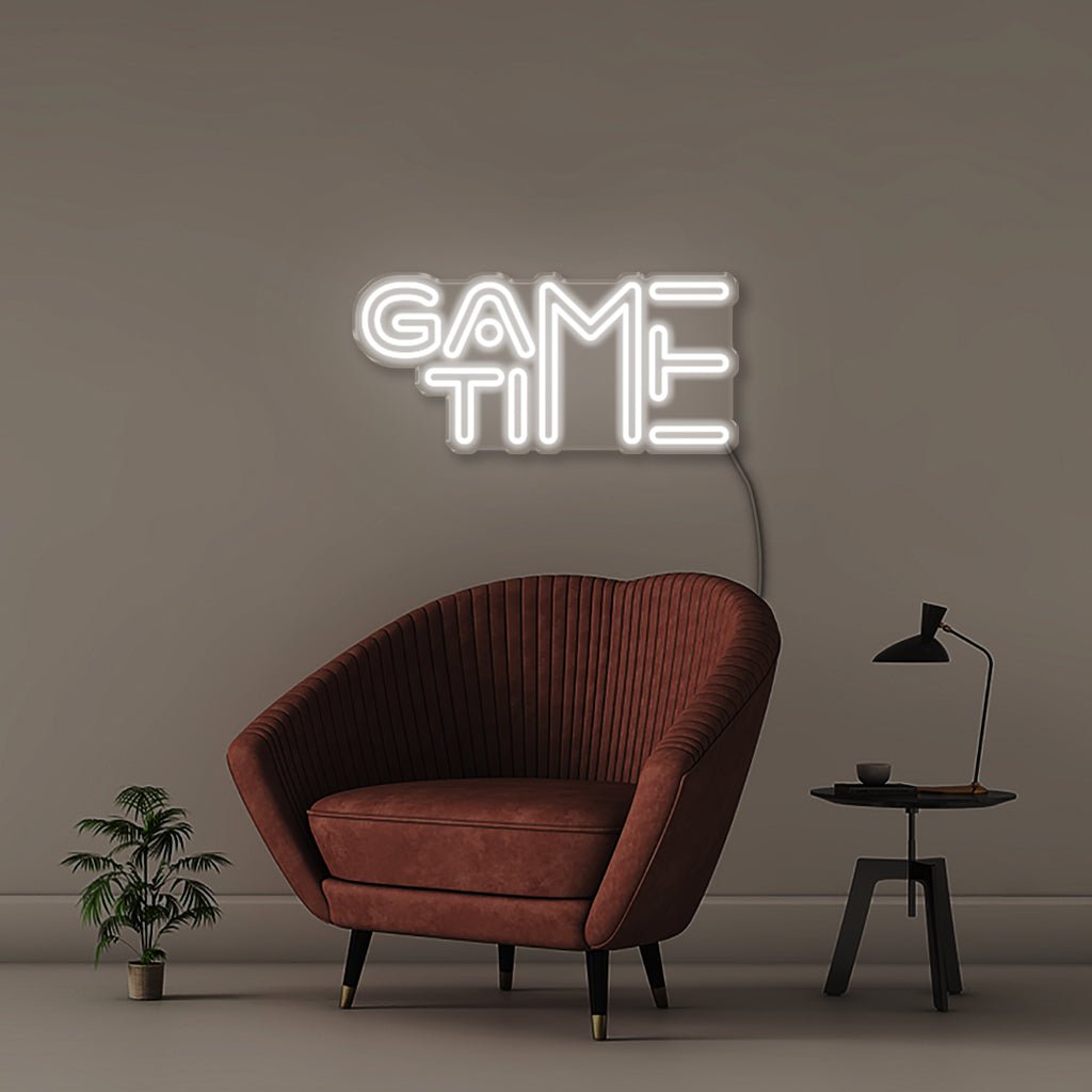 Game Time - Neonific - LED Neon Signs - 50 CM - White