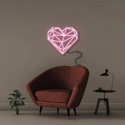 Geometric Heart - Neonific - LED Neon Signs - 50 CM - Light Pink