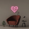 Geometric Heart - Neonific - LED Neon Signs - 50 CM - Pink