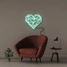 Geometric Heart - Neonific - LED Neon Signs - 50 CM - Sea Foam