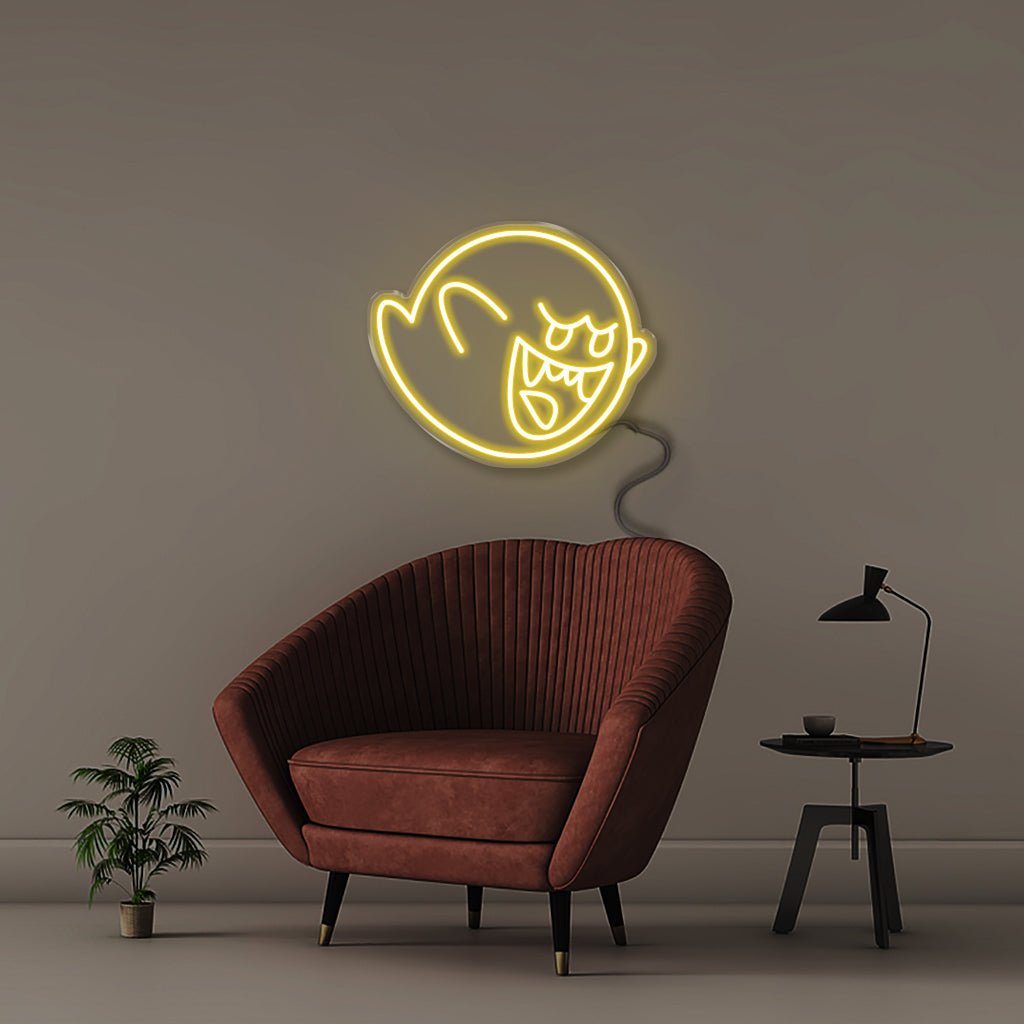Ghost - Neonific - LED Neon Signs - 50 CM - Yellow