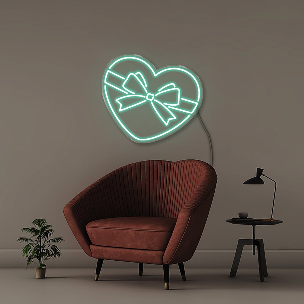 Gift Heart - Neonific - LED Neon Signs - 50 CM - Sea Foam