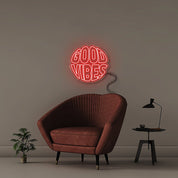 Good Vibes 2 - Neonific - LED Neon Signs - 50 CM - Red