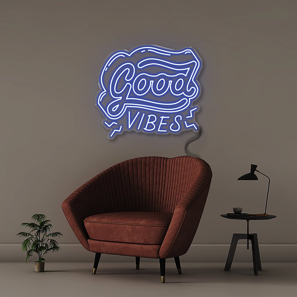 Good Vibes - Neonific - LED Neon Signs - 50 CM - Blue