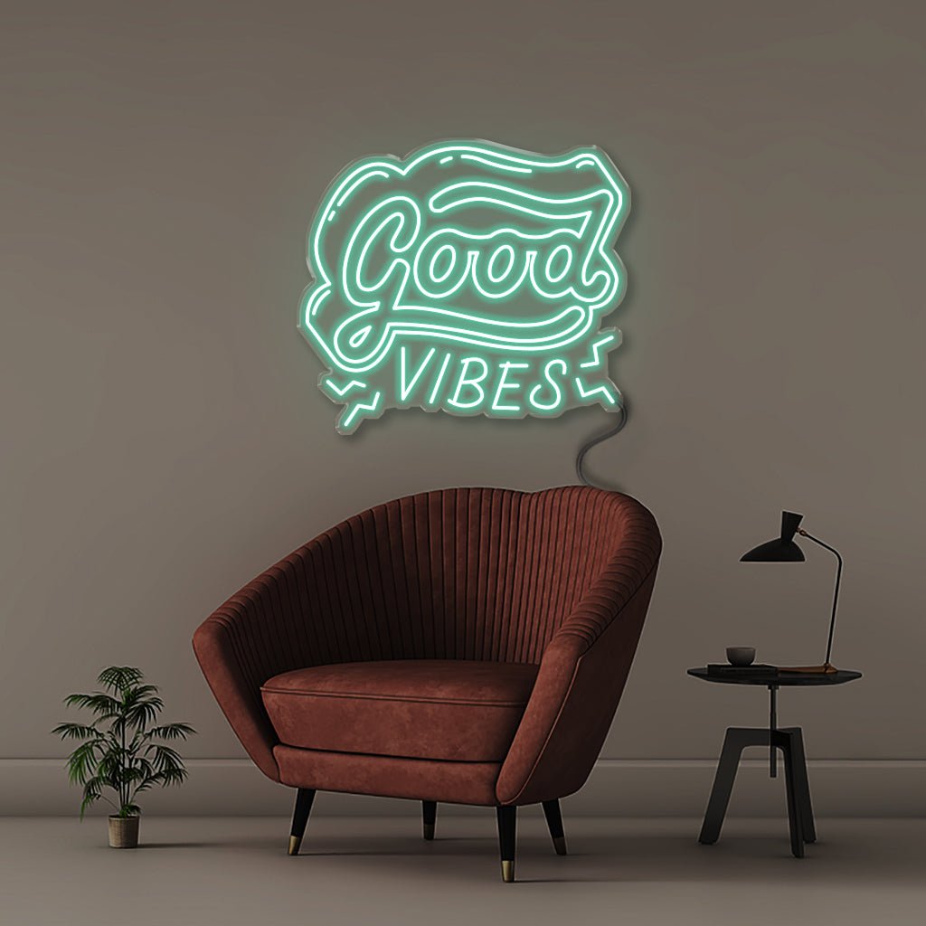 Good Vibes - Neonific - LED Neon Signs - 50 CM - Sea Foam