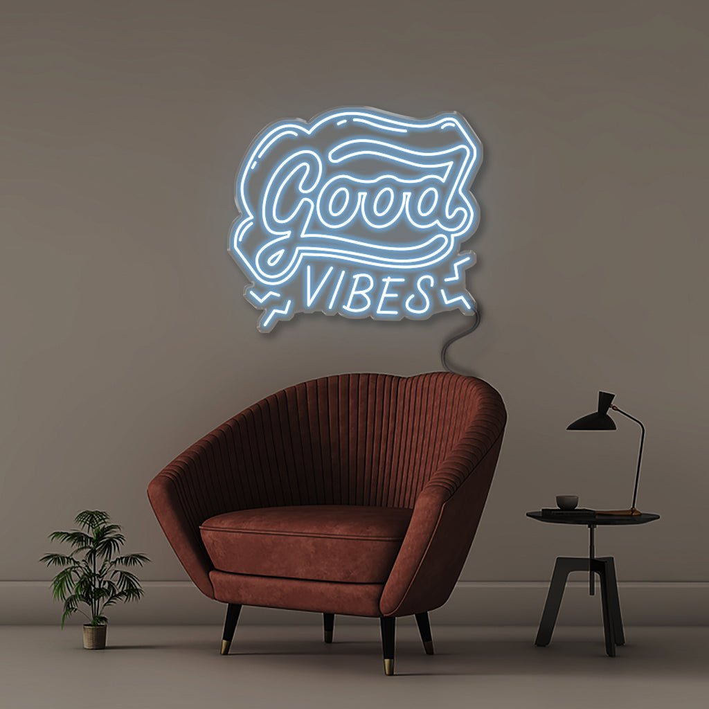 Good Vibes - Neonific - LED Neon Signs - 50 CM - Light Blue