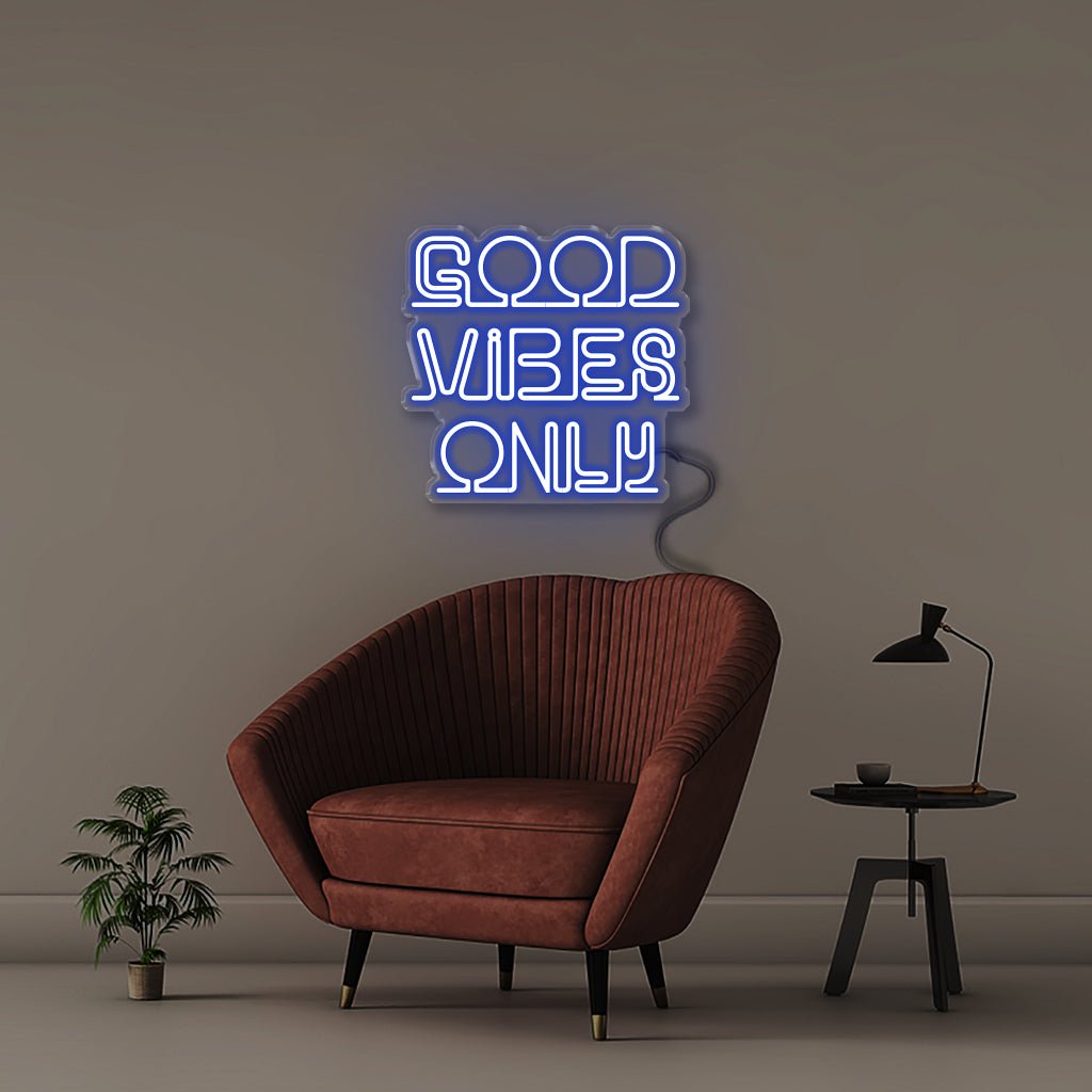 Good Vibes Only - Neonific - LED Neon Signs - 50 CM - Blue