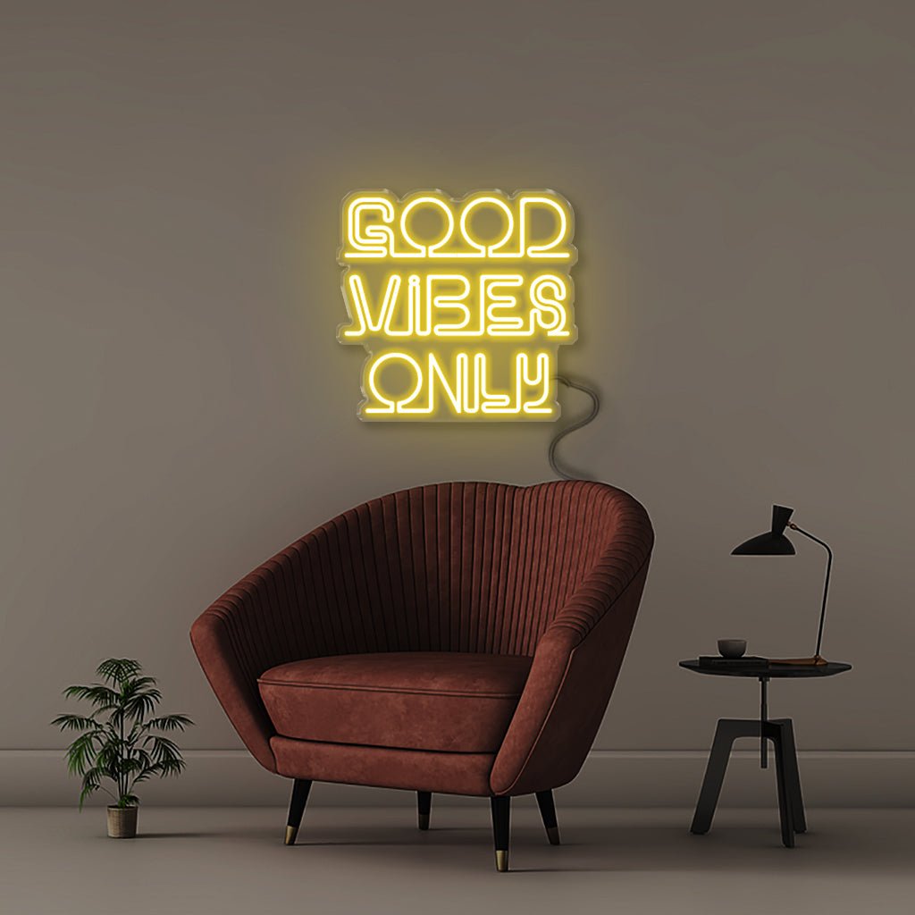Good Vibes Only - Neonific - LED Neon Signs - 50 CM - Yellow
