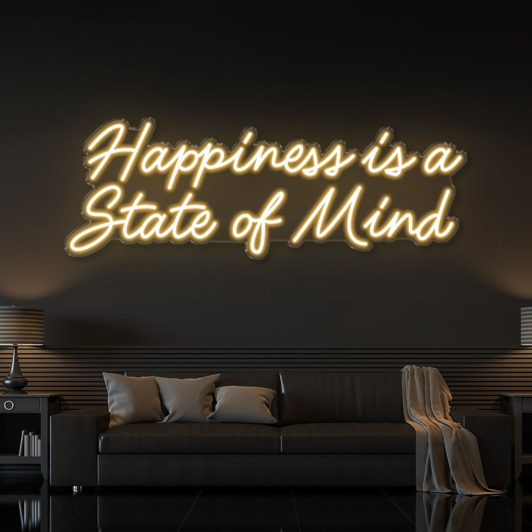 Happiness is a State of Mind - Neonific - LED Neon Signs - 24" (61cm) -
