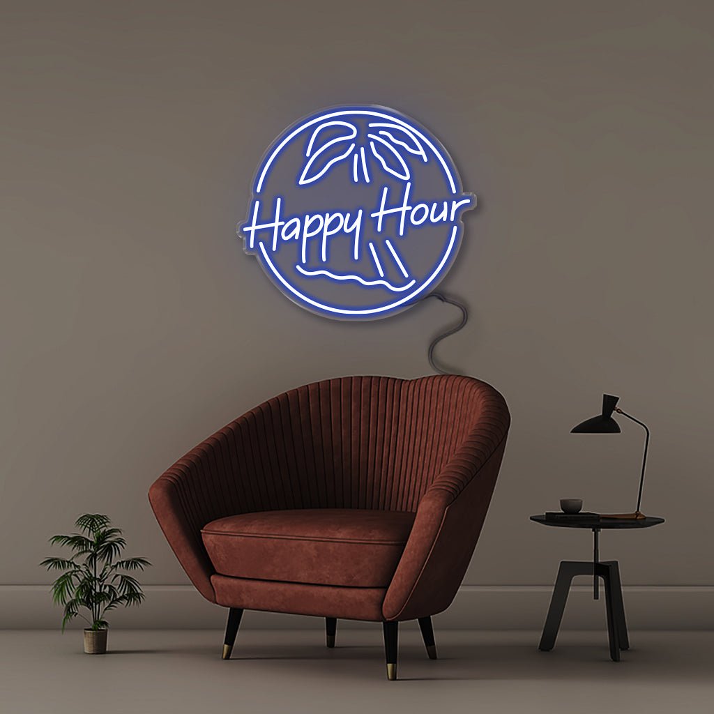 Happy Hour - Neonific - LED Neon Signs - 50 CM - Blue