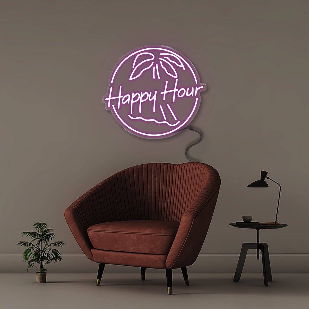 Happy Hour - Neonific - LED Neon Signs - 50 CM - Purple