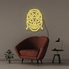 Happy Skull - Neonific - LED Neon Signs - 50 CM - Yellow