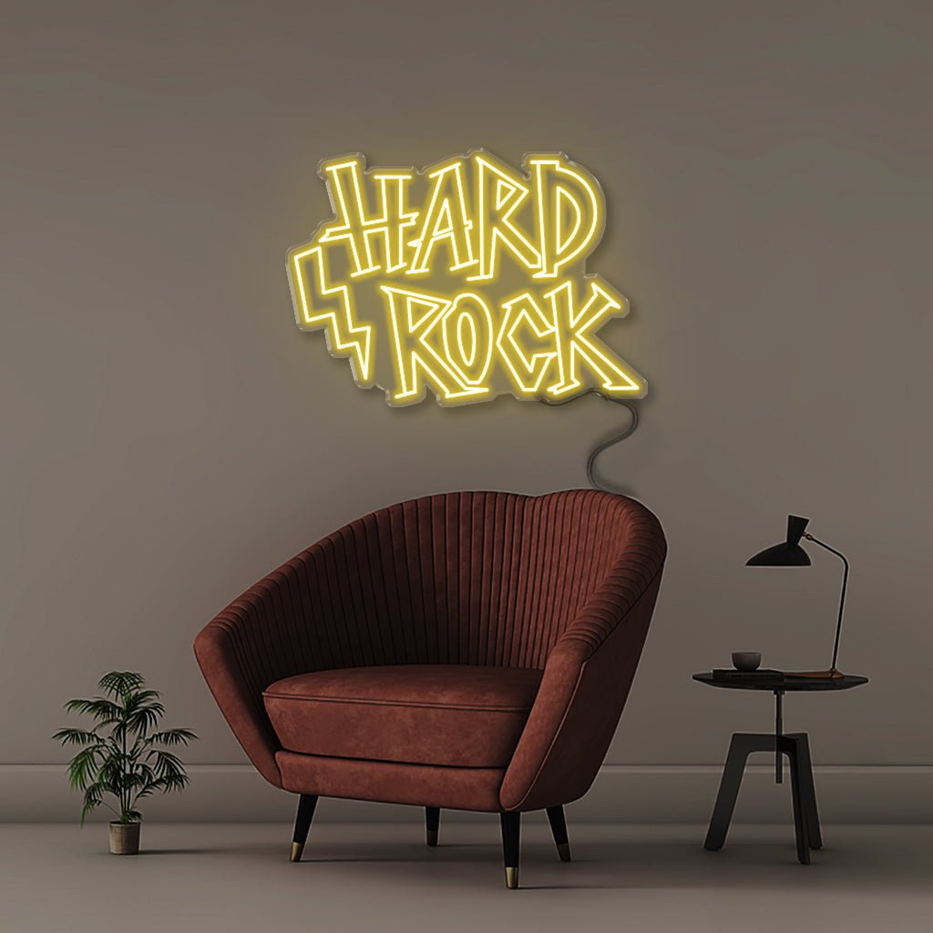 Hard Rock - Neonific - LED Neon Signs - 75 CM - Yellow