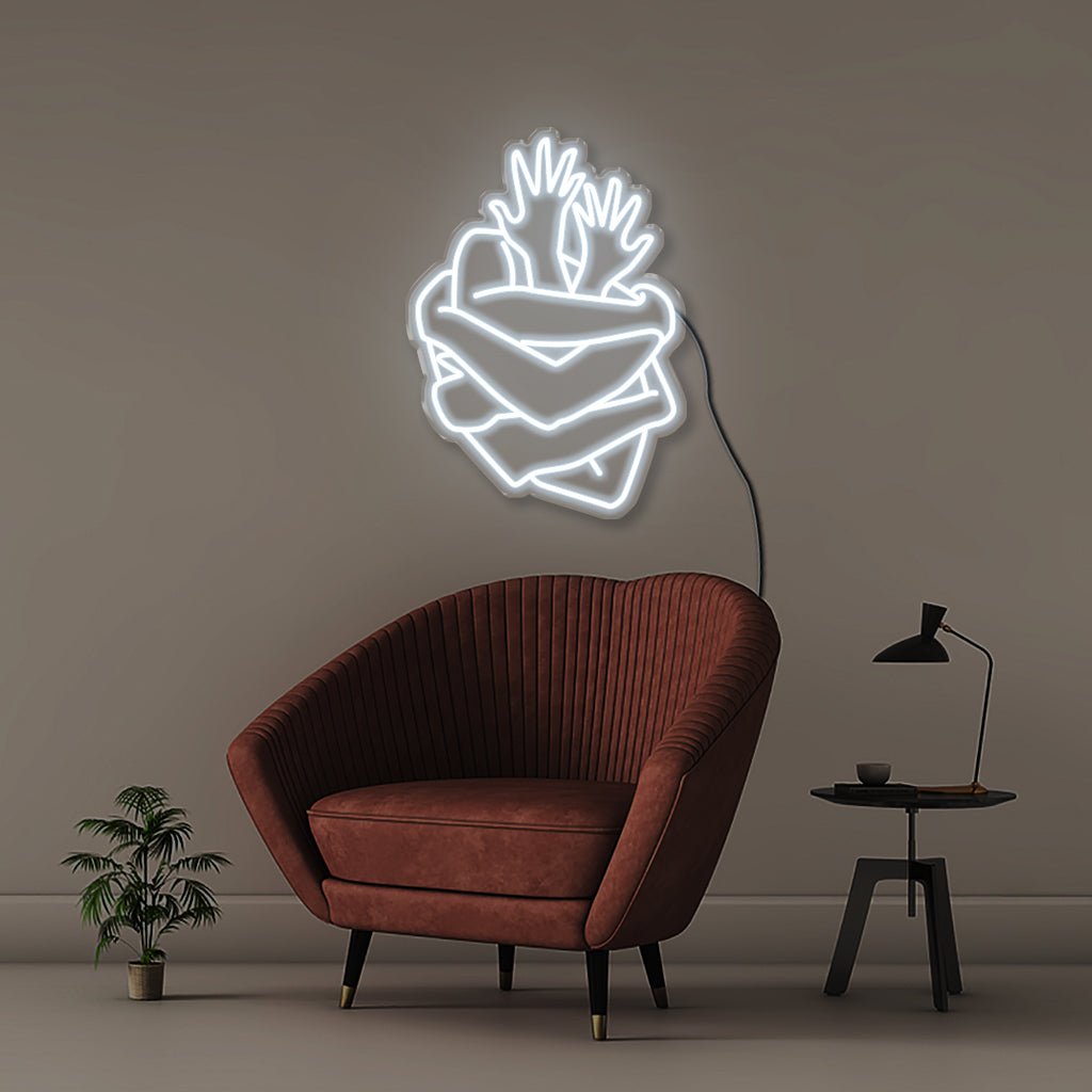 Heart Hands - Neonific - LED Neon Signs - 75 CM - Cool White