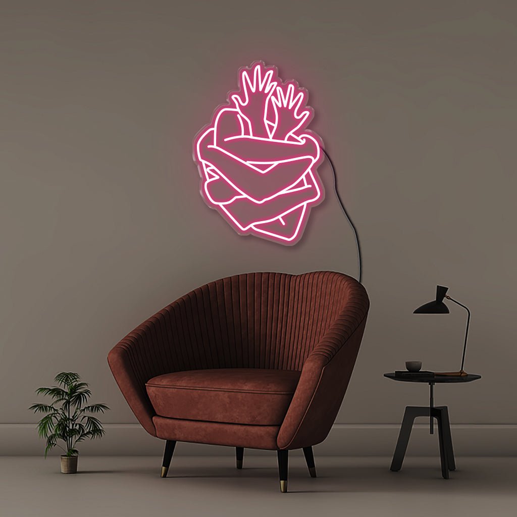 Heart Hands - Neonific - LED Neon Signs - 75 CM - Pink