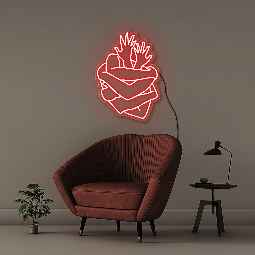 Heart Hands - Neonific - LED Neon Signs - 75 CM - Red