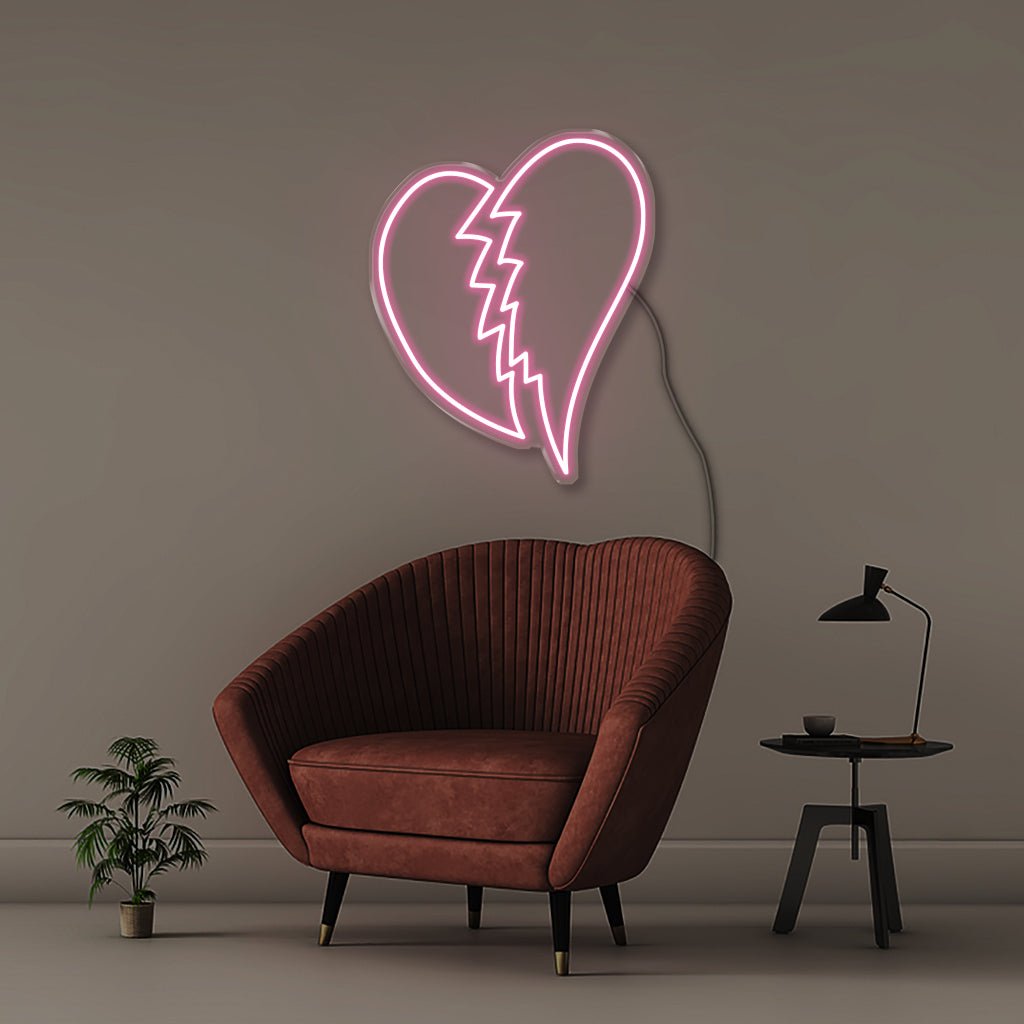 HeartBreak - Neonific - LED Neon Signs - 50 CM - Light Pink