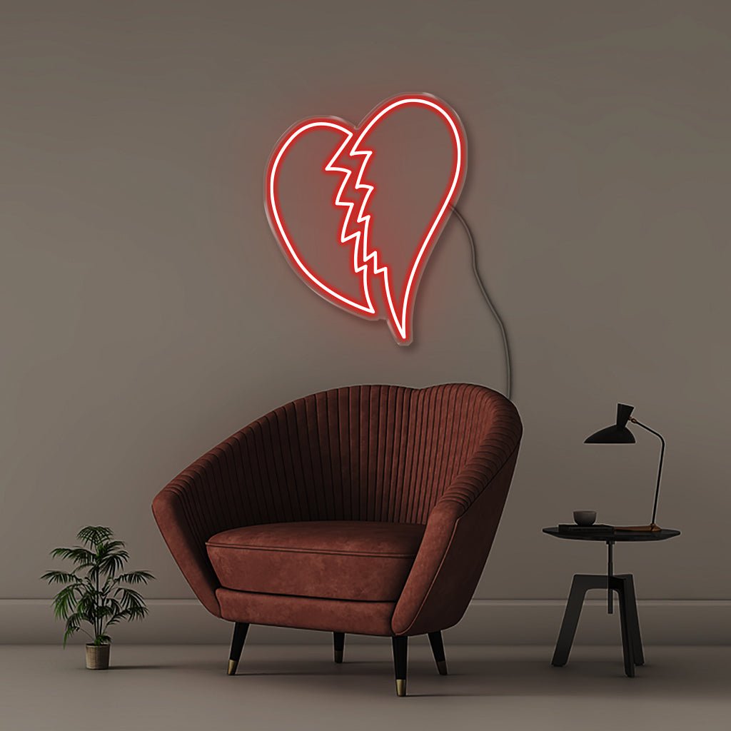 HeartBreak - Neonific - LED Neon Signs - 50 CM - Red