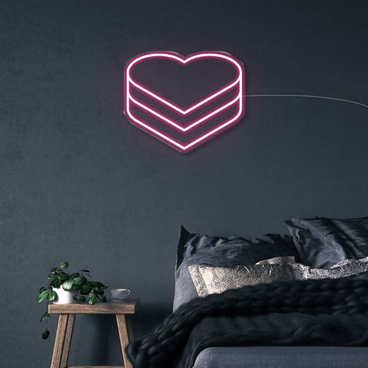 Hearts - Neonific - LED Neon Signs - 50 CM - Pink