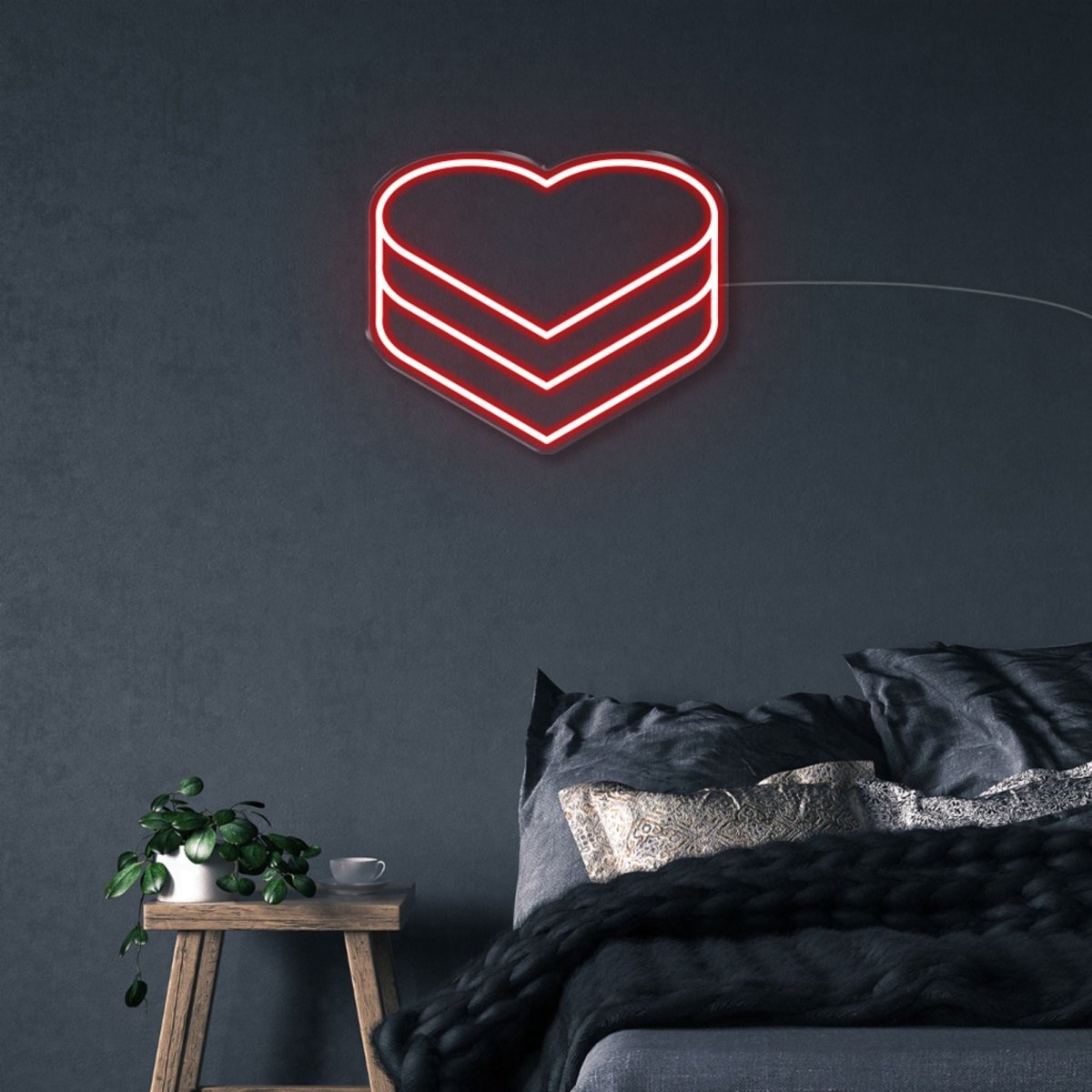 Hearts - Neonific - LED Neon Signs - 50 CM - Red