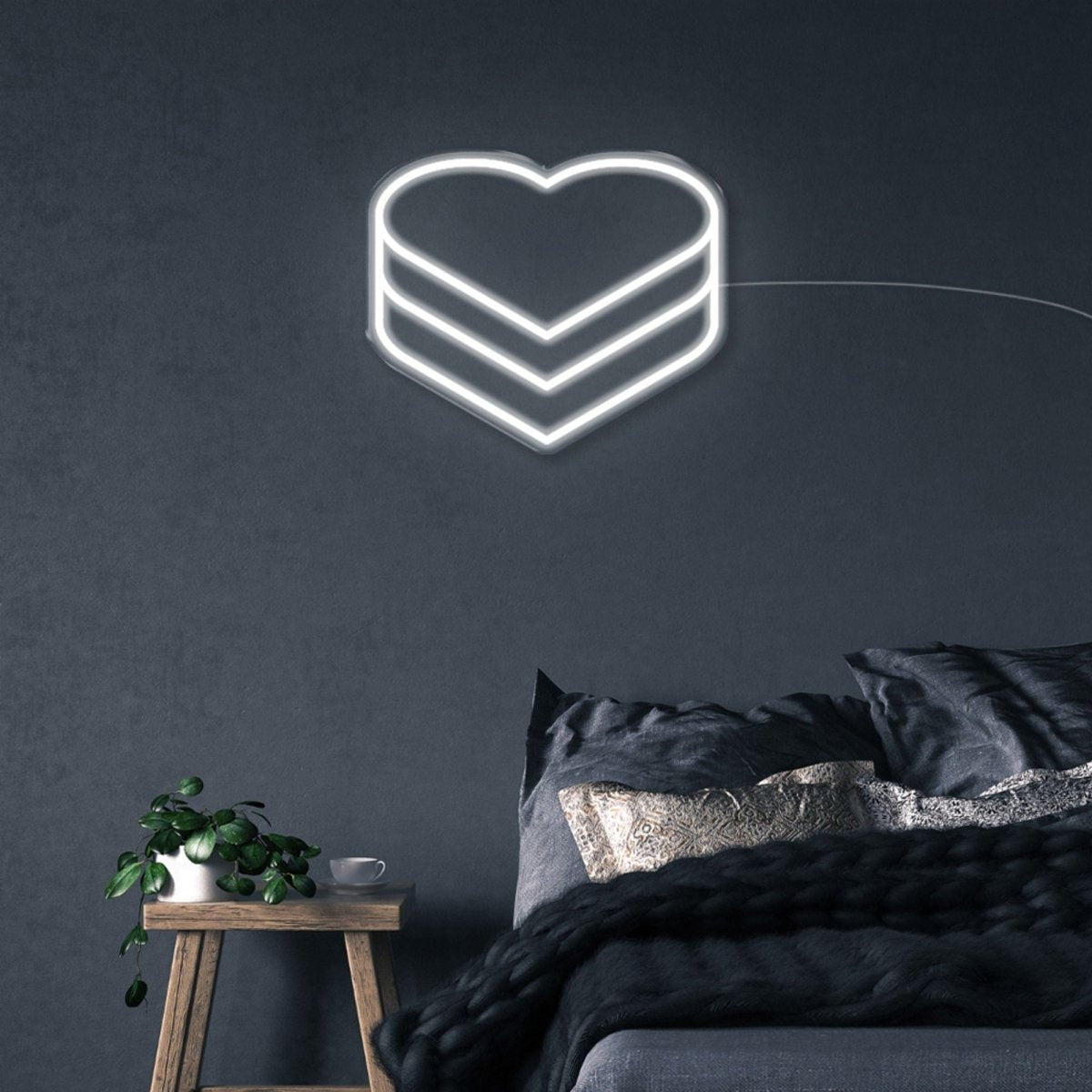 Hearts - Neonific - LED Neon Signs - 50 CM - White
