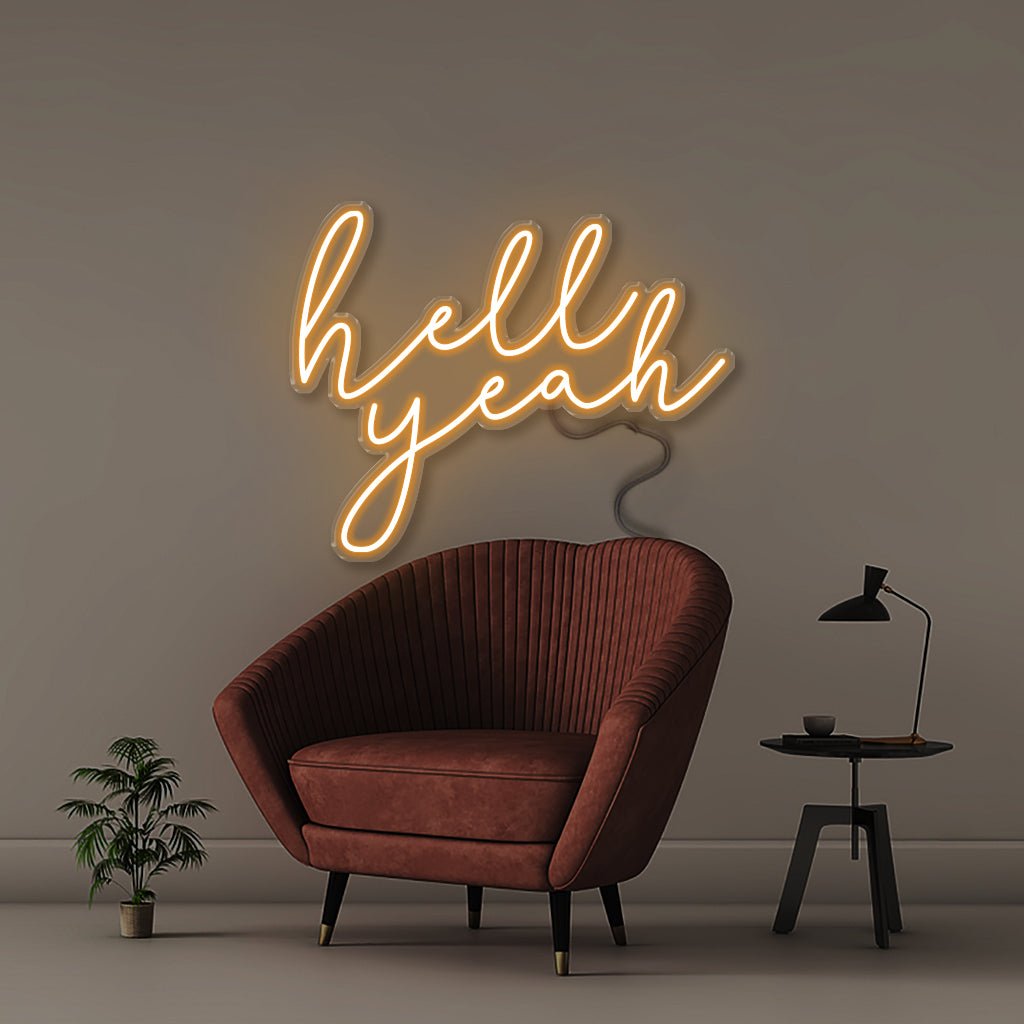 Hell Yeah - Neonific - LED Neon Signs - 50 CM - Orange