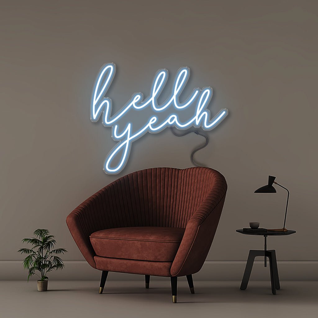 Hell Yeah - Neonific - LED Neon Signs - 50 CM - Light Blue