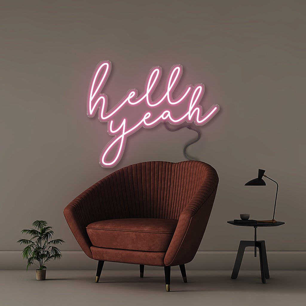 Hell Yeah - Neonific - LED Neon Signs - 50 CM - Light Pink