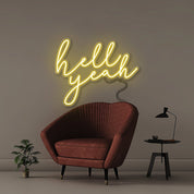 Hell Yeah - Neonific - LED Neon Signs - 50 CM - Yellow